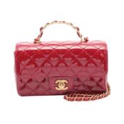 Pre-owned Leather chanel-bags Chanel Vintage , Red , Dames