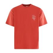 Heren Slogan Vignes T-Shirt Drole de Monsieur , Red , Heren