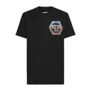 Zwarte TEE voor Mannen Philipp Plein , Black , Heren