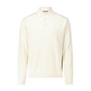 Klassieke Longsleeve Poloshirt Herno , White , Heren