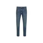 Contrast Logo Super Slim Denim Jeans Roberto Cavalli , Blue , Heren