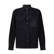 Corduroy Overshirt met Borstzakken Belstaff , Black , Heren