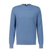 Fijngebreide Pullover voor Stijlvolle Look Hugo Boss , Blue , Heren