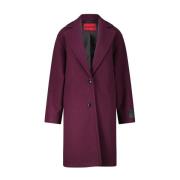 Klassieke Wollen Jas Matea Hugo Boss , Purple , Dames