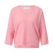 V-neck Knitwear Hemisphere , Pink , Dames