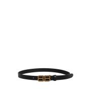 Zandloper Dunne Riem met BB Gesp Balenciaga , Black , Dames