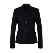 Getailleerde Wollen Blazer Windsor , Black , Dames