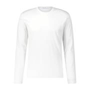 Comfort Longsleeve Basic Katoenen Tee Stefan Brandt , White , Heren