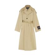 Beige Twill Deconstructed Trench Coat Jean Paul Gaultier , Beige , Dam...