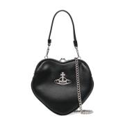 Zwarte Schoudertas met Hartmotief Vivienne Westwood , Black , Dames