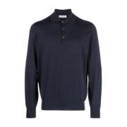 Klassieke Polo Shirt Cw425 Brunello Cucinelli , Blue , Heren