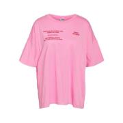 Santa Monica T-shirt in rood Noisy May , Pink , Dames