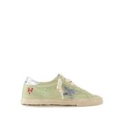 Groene leren sneakers - Super Star Golden Goose , Green , Dames