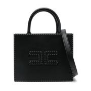 Zwarte Shopper Tas voor Vrouwen Elisabetta Franchi , Black , Dames