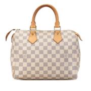 Pre-owned Canvas handbags Louis Vuitton Vintage , White , Dames