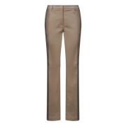 Bruine Straight Leg Broek met Medium Taille Guess , Brown , Dames