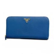 Pre-owned Leather wallets Prada Vintage , Blue , Dames