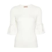 Witte Gebreide Top Twinset , White , Dames