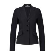 Moderne Blazer met Open Randen Riani , Black , Dames