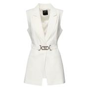 Witte Vest met Riem en Logogesp Guess , White , Dames