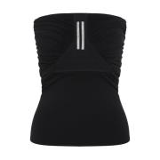 Zwarte Jersey Prong Bustier Top Rick Owens , Black , Dames