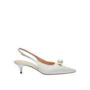 Kitten Heels in Cream Pearl Magda Butrym , Gray , Dames