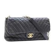 Pre-owned Leather chanel-bags Chanel Vintage , Black , Dames