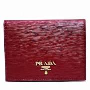 Pre-owned Leather wallets Prada Vintage , Red , Dames