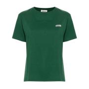 Groene Katoenen T-shirt Autry , Green , Dames