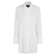 Lang Bladeren Jurk Federica Tosi , White , Dames