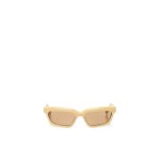 Gele Lens UV-bescherming Zonnebril Jacquemus , Yellow , Unisex