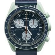 Pre-owned Stainless Steel watches Omega Vintage , Blue , Heren