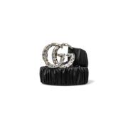 Pre-owned Satin belts Gucci Vintage , Black , Dames