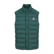 Donkergroene Barthe Vest Moncler , Green , Heren