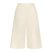 Beige Cropped High Waisted Broek Marni , Beige , Dames