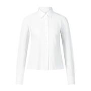 Stretch Blouse met Klassieke Kraag Caliban , White , Dames