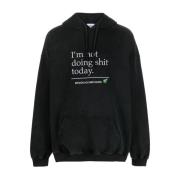 Zwarte Hoodie voor Mannen en Vrouwen Vetements , Black , Heren