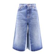 Denim Bermuda Shorts met Frayed Bottom Chloé , Blue , Dames