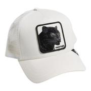 Witte Panther Cap met Mesh Achterkant en Verstelbare Gesp Goorin Bros ...