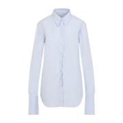 Blauw Katoenen Shirt Verhoog Garderobe Stijl Dries Van Noten , Blue , ...