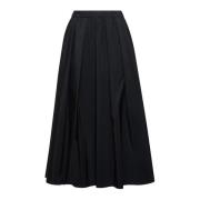 Asymmetrische Geribbelde Taille Rok Max Mara Weekend , Black , Dames