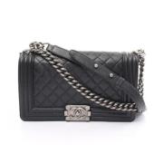 Pre-owned Leather crossbody-bags Chanel Vintage , Black , Dames