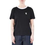 Zwarte T-shirts Fn-Ux-Tshi000100 Acne Studios , Black , Dames