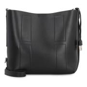 Stijlvolle leren hobo tas Hogan , Black , Dames