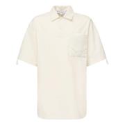 Polo Shirt met Gewatteerde Satijnen Zak JW Anderson , White , Heren