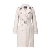 Klassieke Trenchcoat met dubbele rij knopen Moorer , White , Dames