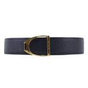 Pre-owned Leather belts Hermès Vintage , Black , Heren