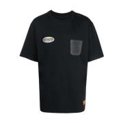 Oversize Kk22 Logo T-Shirt Zwart/Geel Heron Preston , Black , Heren