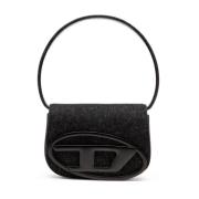 Canvas/Leer Tonal Design Tas Diesel , Black , Dames