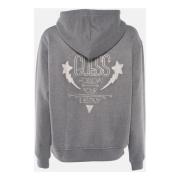 Glanzende Koord Hoodie Grijs Dames Guess , Gray , Heren